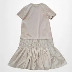 FRIFUL ドッキング異素材切り替えロングワンピース ティアード 【M】