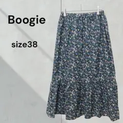 花柄　フレアスカート ウエストゴム　華やか　春服　ナチュラル　上品