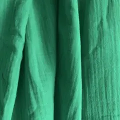 残り僅か❣️綿生地 ダブルガーゼ 無地 緑色 幅145×170cm