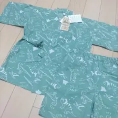 未使用男の子恐竜柄キッズ甚平120グリーン