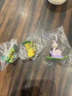 ポケモン　しとしとあまやどり　キモリ　ピカチュウ　ヌメイルセット