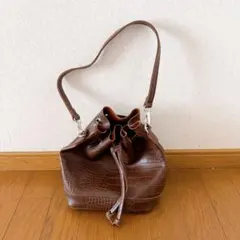 DHOLIC クロコ調バッグ 브라운