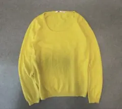 UNIQLO カシミヤ100% クルーネックセーター（イエロー）