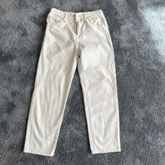 美品　ZARA ホワイトダメージスリムフィットデニムパンツ