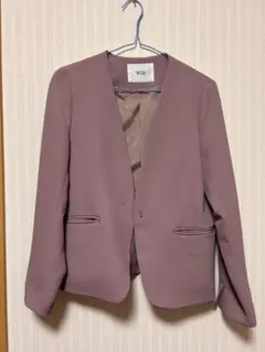 薄紫 ノーカラージャケット　VIS