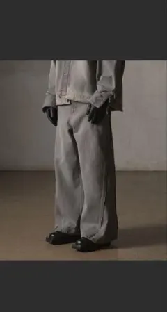 ろ*く様 GRANCY ジップデザイン バギーデニム パンツ