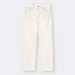 GU ハイライズ ストレート ジーンズ XS 24年商品 丈標準