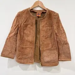 TORY BURCH ブラウン　レザー　ジャケット サイズ2 トリーバーチのサムネイル