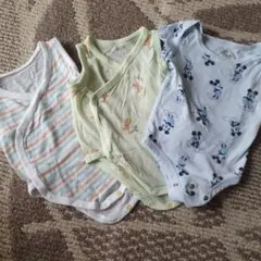【3枚セット】ユニクロ 60 メッシュ肌着 ＆ 海外ディズニー ベビー肌着
