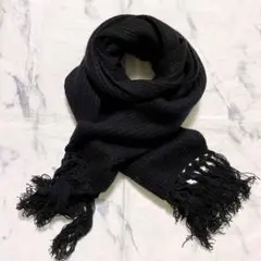 リュピュイ LUPUY マフラー ニット ウール ブラック