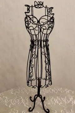 アクセサリースタンド ドレス型 トルソー アイアン 焦げ茶