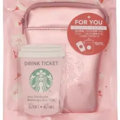 スターバックス ミニポーチ ドリンクチケット サクラ 【購入時コメント不要です】
