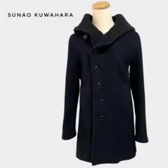 ❤︎ 스나오 쿠와하라 코트 진한 네이비 여성 M 사이즈 두꺼운 일본제 후드
