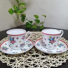 KENZO花柄カップ・ソーサーセット2客セット