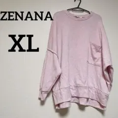 ⚠️ZENANAピンク 大きいサイズ　XL ニット　セーター　長袖　トップス