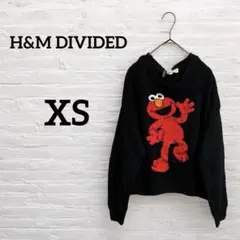 即日発送‼︎H&M DIVIDED【XS】黒エルモ刺繍ニットセーター