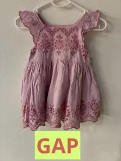 baby GAP ピンク刺繍フリルワンピース 70cm