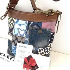 レアCOACH デニム/パッチワーク/ワンショルダーバッグ レアCOACH デニム/パッチワーク/ワンショルダーバッグ 公式