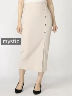 k0017 mystic カットリブタイトスカート アイボリーのサムネイル