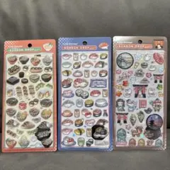 ★正規品★即購入可！ボンボンドロップシール 和柄 ３枚セット お寿司 和食
