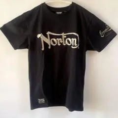 Norton　ノートン　Tシャツ 刺繍　プリント　ブラック　Mサイズ