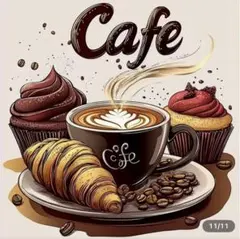 クロスステッチキット14CT コーヒータイム