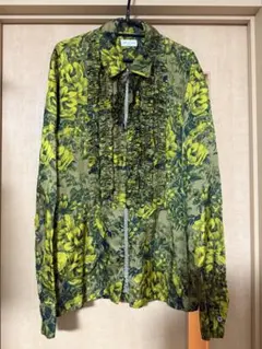 dries van noten 20ssローズ柄　プリーツシャツsupreme DRIES VAN NOTEN 20SS シャツ ジップ フリル 花柄 - メルカリ