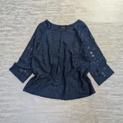 ANGELIEBE 授乳服 レースカットソー 7分袖 授乳口付き インナー付き