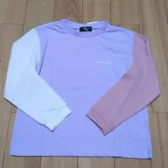 新品☆コムサイズム ラベンダー サークルプリント長袖Tシャツ120㎝