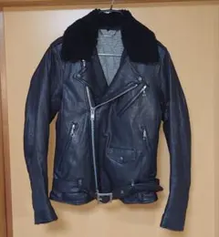 monkey time レザーライダース ムートン襟付き アローズ