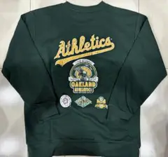 新品　140cm MLB アスレチックス　トレーナー　カスレ