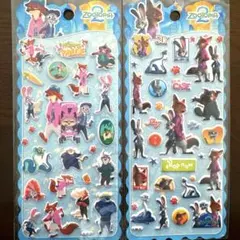 《残り僅か》　ディズニー　ズートピア2 キャラクター　ぷっくりシール　ステッカー