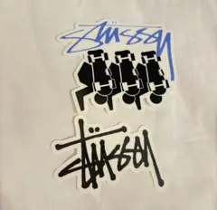 Stussy ステューシー SKATE STACK柄&黒ロゴステッカー2枚セットのサムネイル