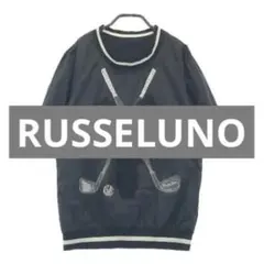 RUSSELUNOラッセルノ★ナイロン半袖ブルゾン★リボン★ブラック系 Lのサムネイル