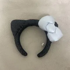 キティちゃん カチューシャ 黒 スパンコール ユニバ