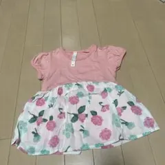 フラワープリント 半袖Tシャツ 90のサムネイル