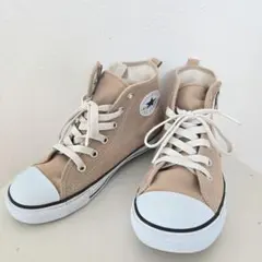CONVERSE　ベージュ　ハイカットスニーカー　子ども　キッズ　21cm　美品