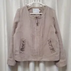 クチュールブローチ　スエードジャケット　38