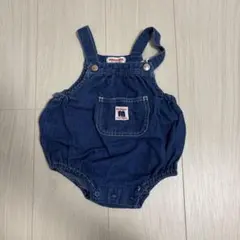 ⭐︎美品⭐︎ミキハウス デニム ロンパース T85-G12 サロペット だるまオール