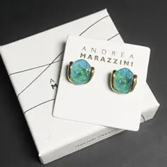 未使用級　ANDREA MARAZZINI ピアス クリスタル ゴールド