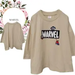 【マーベル】MARVELプリントTシャツスパイダーマンショート丈【S】 ベージュのサムネイル