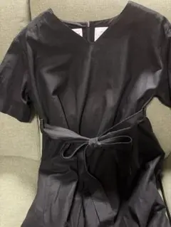 foufou THE DRESS #36 black linen dressのサムネイル