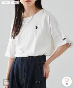 U.S. POLO ASSN. ホワイト 半袖 Tシャツ Mサイズ