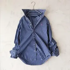 ラルフローレン ストライプ コットン シャツ ポニー刺繍 レギュラーカラー