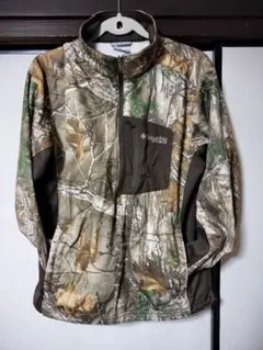 コロンビア　アウトドア　ハーフジップソフトシェル迷彩ベージュPHG M