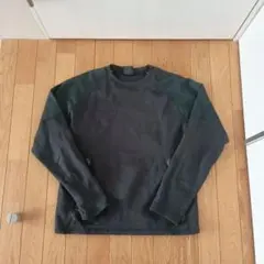 MHW 黒 長袖トレーナー　ニット　POLARTEC