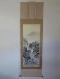 ゼ*店様 【特価掛け軸】彩色山水(夏の海の風景)◇田中祥堂 (真筆・新品