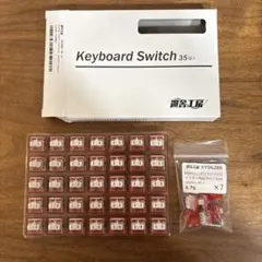 Kailh Choc V1 ロープロファイルスイッチ 赤軸 リニア 42個