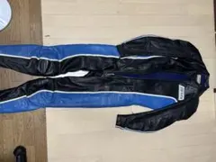 トップライダー】セパレート型 革ツナギ レーシングスーツ 赤白黒 M