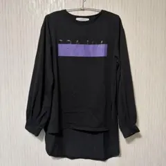 TRANOI ロゴ 長袖トップス 黒のサムネイル